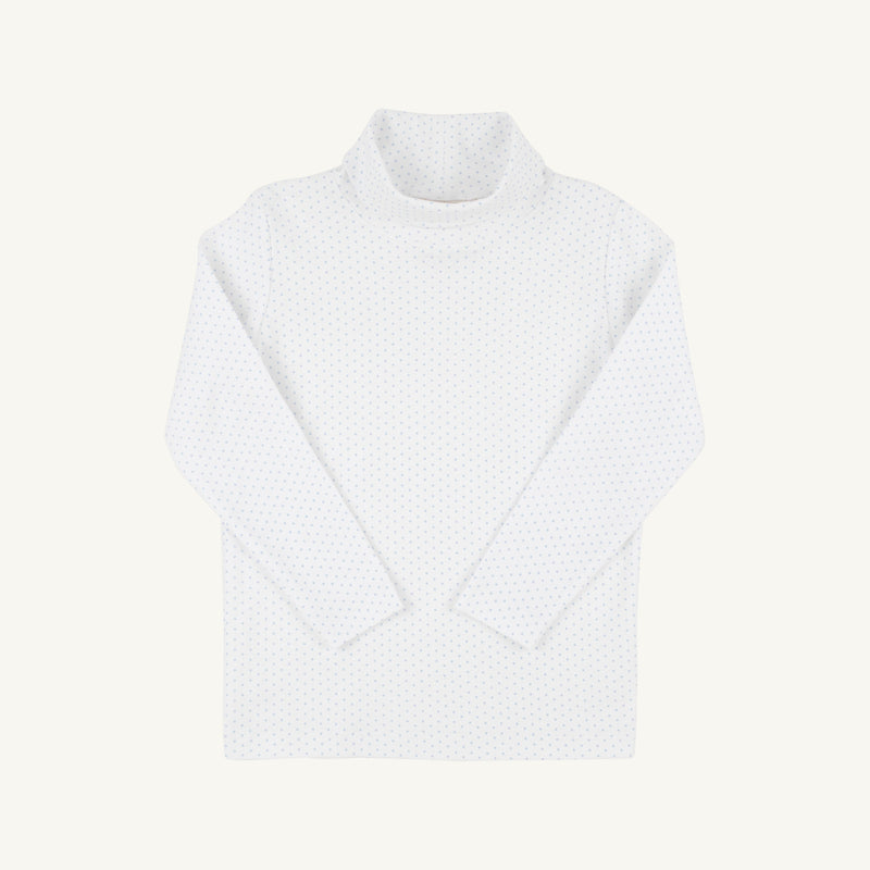 Tatum's Turtleneck & Onesie - Beale Street Blue Micro Dot