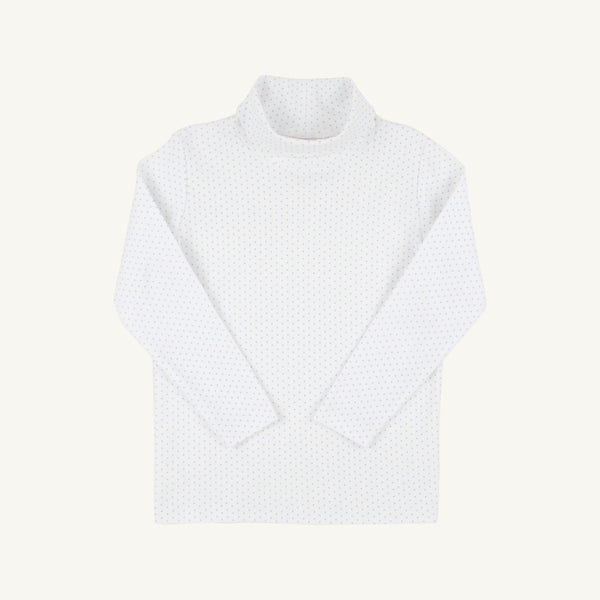 Tatum's Turtleneck & Onesie - Beale Street Blue Micro Dot