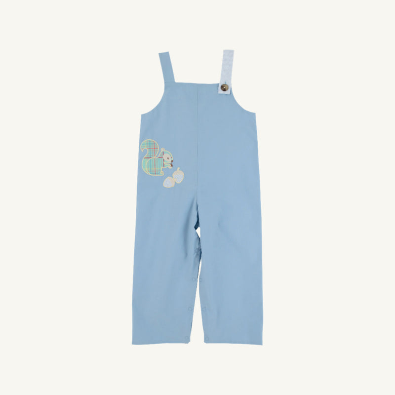 Teddy's Longall - Barrington Blue with Barrington Blue Mini Gingham and Squirrel Applique