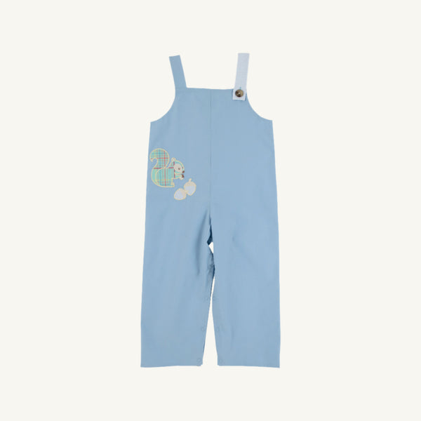 Teddy's Longall - Barrington Blue with Barrington Blue Mini Gingham and Squirrel Applique