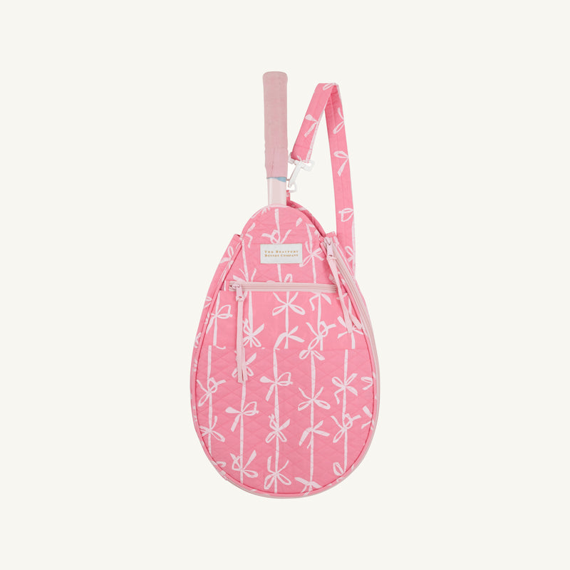 Tennis Racket Cover - Braselton Bows (Romany Rose)