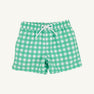 Tortola Trunks - Gibson Island Green Gingham with Worth Avenue White Stork