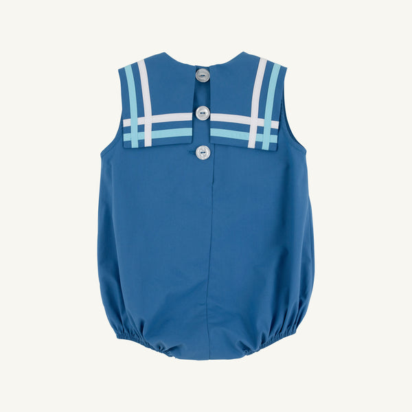 Sleeveless Townes Top Sail Bubble - Wood Boat Blue with Belhaven Blue & Worth Avenue White