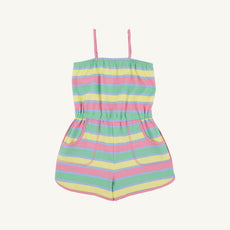 Townley T. Romper - Samford Stripe (Hamptons Hot Pink) with Worth Avenue White