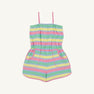 Townley T Romper - Samford Stripe (Hamptons Hot Pink) with Worth Avenue White