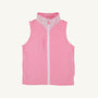 Van Camp Vest - Hamptons Hot Pink with Palm Beach Pink fleece vest with a lighter pink inner collar, a full-length zipper, and a small chest pocket.