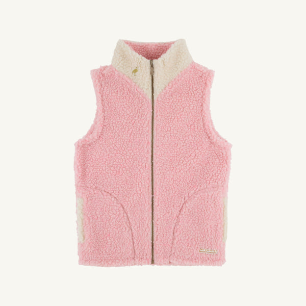 Van Camp Vest (Sherpa) - Sandpearl Pink with Palmetto Pearl & Gold Sto