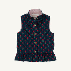 Vaughn Vest - Prescott Farm Flowers with Richmond Red Microdot