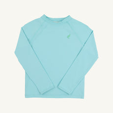 Walker's Wave Spotter Swim Shirt - Edisto Egg Blue with Grace Bay Green Stork (UPF 35+)