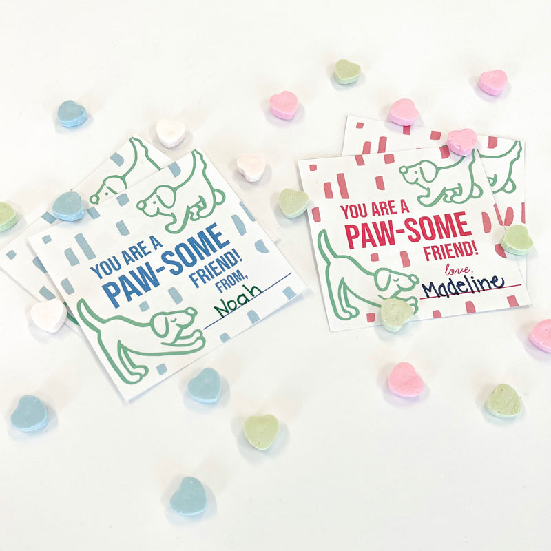 Valentine Cards - Puppy Paw-ty with Hamptons Hot Pink (Digital Download)