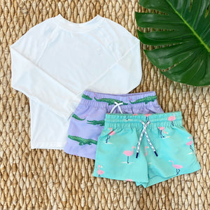 Winnie's Wave Spotter Swim Shirt (UPF 35+) - Worth Avenue White