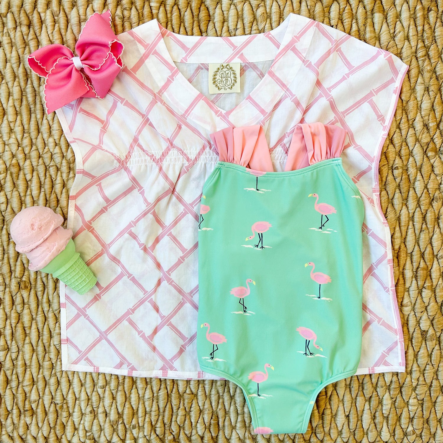 Tabby Tunic - Bamboo Proverbs with Hamptons Hot Pink – The Beaufort Bonnet Company Tabby Tunic - Bamboo Proverbs with Hamptons Hot Pink – The Beaufort Bonnet Company