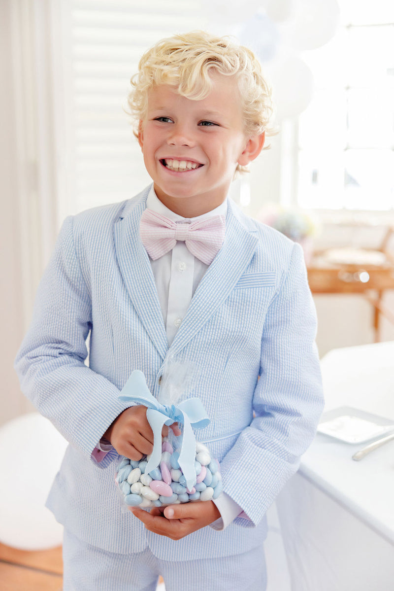 Pink Kids Seersucker Suit Booker Blazer Breakers Blue Seersucker