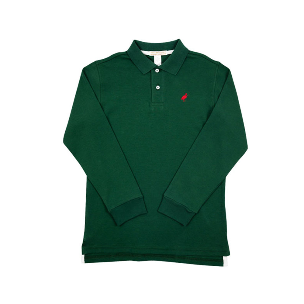 Long Sleeve Prim & Proper Polo & Onesie - Grier Green with Richmond Re ...