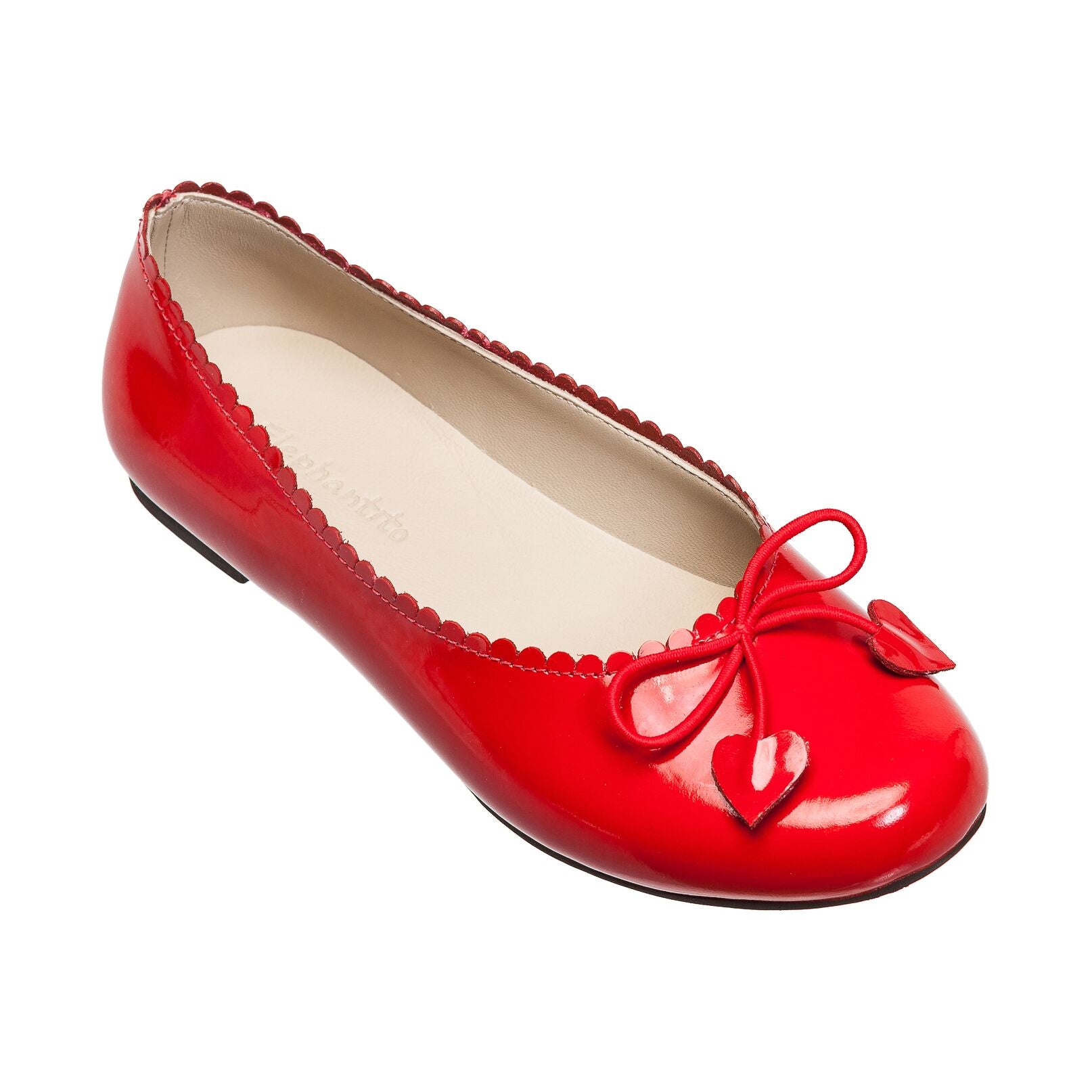 Elephantito Scalloped Ballerina Flats - Richmond Red Patent Leather ...