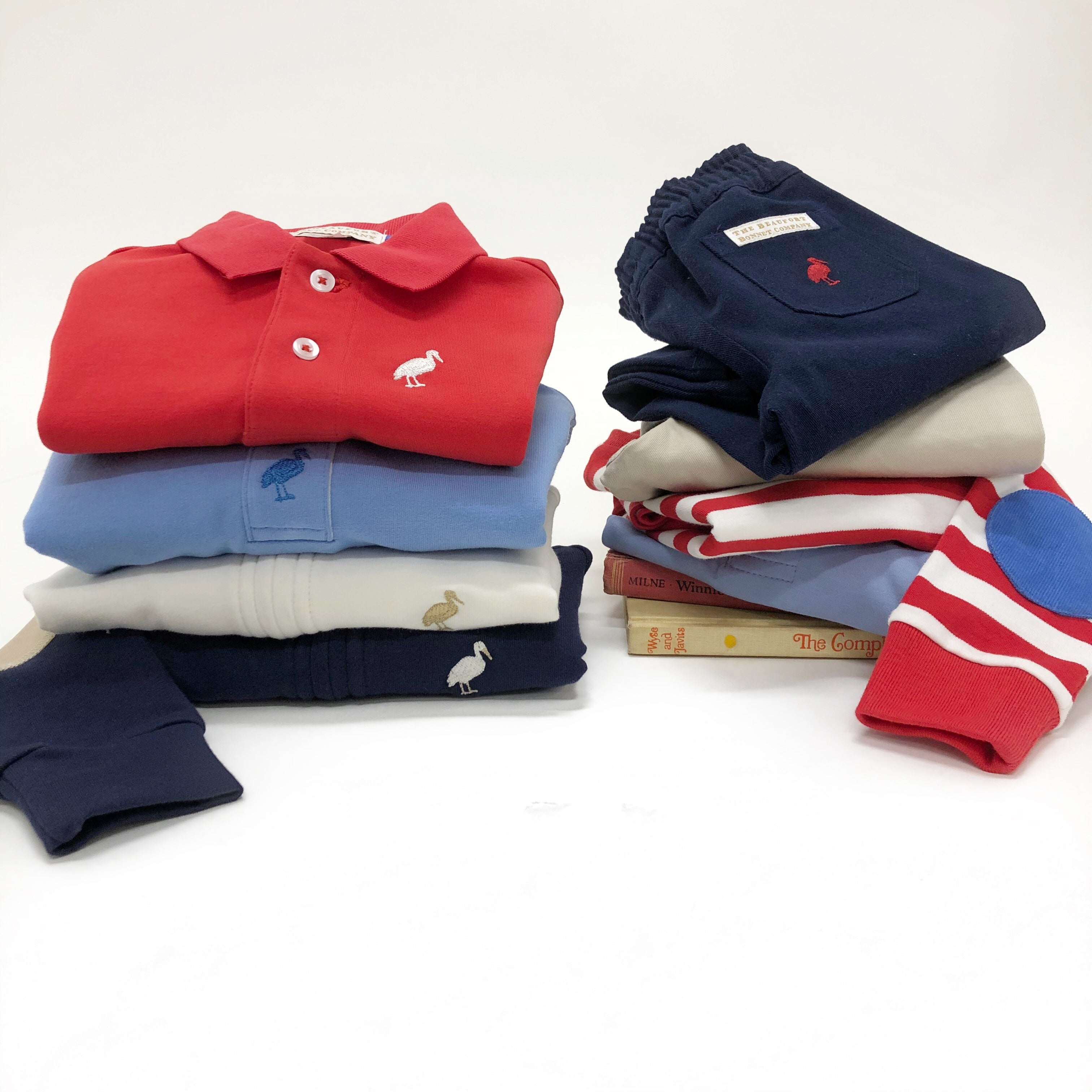 Long Sleeve Prim & Proper Polo & Onesie - Richmond Red with Worth Aven ...