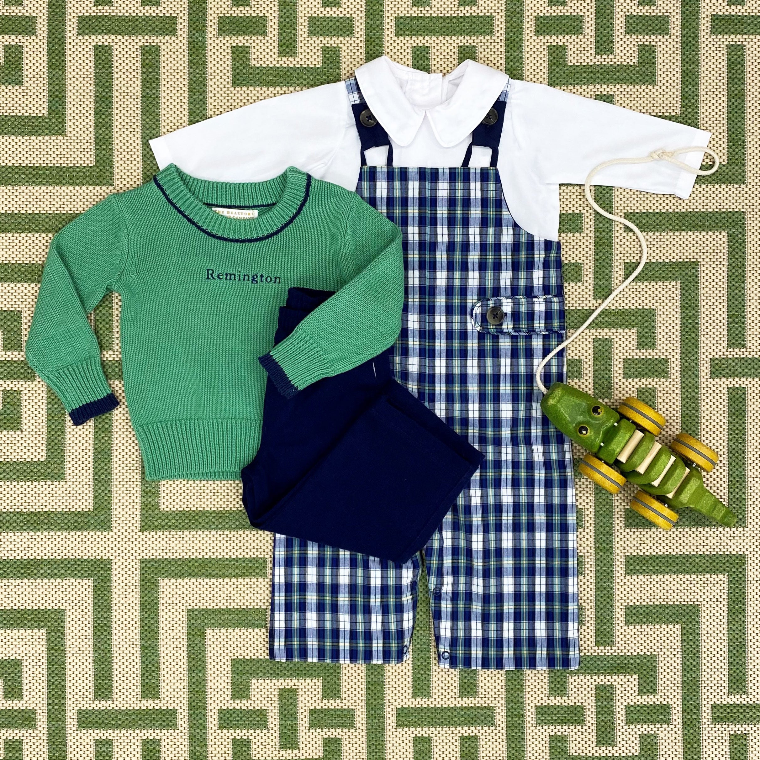Peter Pan Collar Shirt & Onesie (Long Sleeve Woven) - Worth Avenue Whi ...
